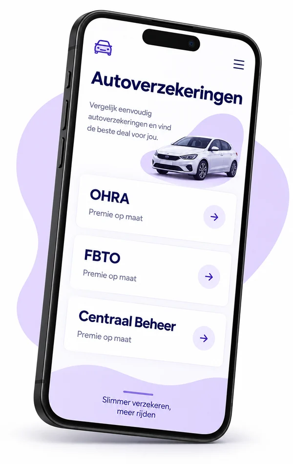 Autoverzekeringen vergelijken op uw telefoon